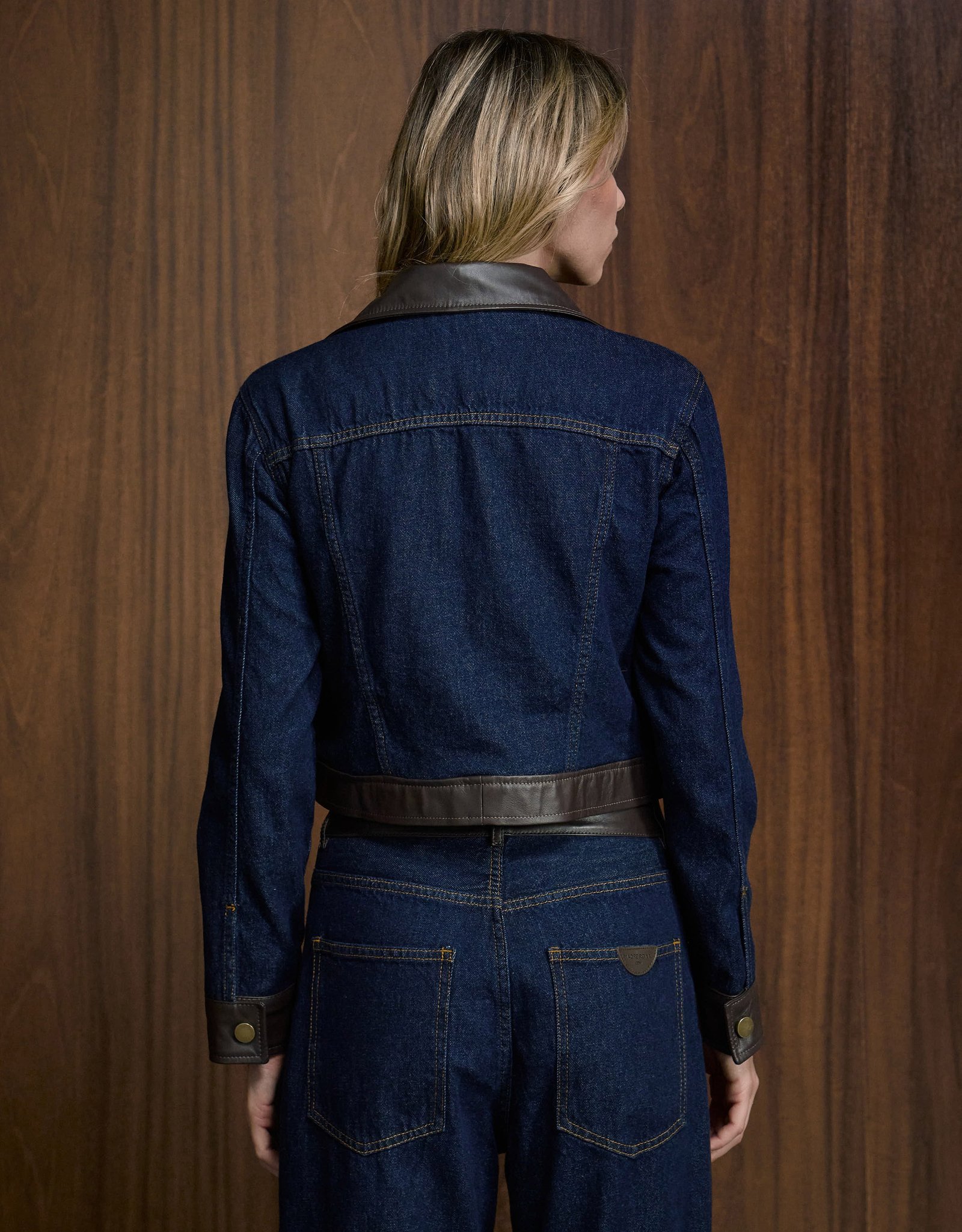 JAQUETA MARINA MADRE REINA JEANS BLUE JEANS / MADEIRA