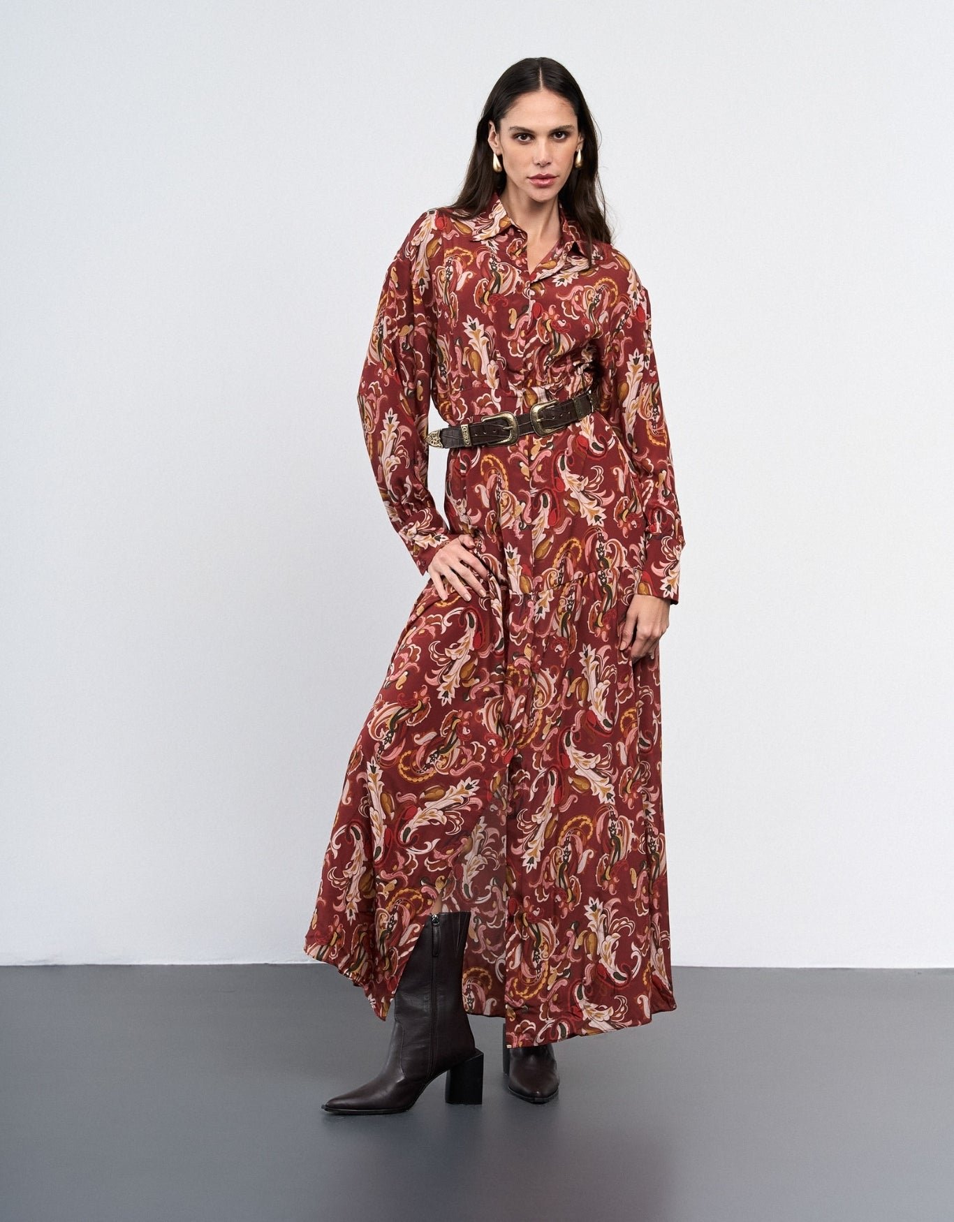 VESTIDO MELINA MADRE REINA SEDA PAISLEY